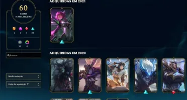 Conta LoL com 60 skins