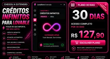 Extensão Lovable Créditos Infinitos | LovaStore - 30 dias