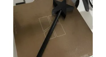 Varinha Estrela Preta 3D para Fantasia