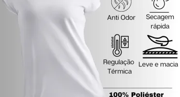 Camiseta Dry Fit Lisa - Branco, Azul, Cinza e Chumbo