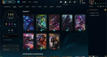 VENDENDO CONTA PLAT 4 194 SKINS, TODOS OS CAMPEÕES +72k EA