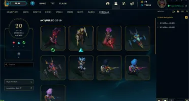 VENDENDO CONTA PLAT 4 194 SKINS, TODOS OS CAMPEÕES +72k EA