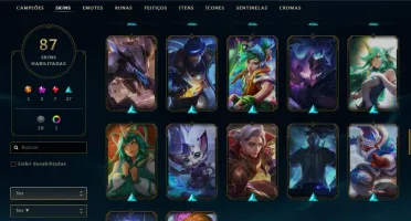 CONTA DE LOL, GOLD 2, 87 SKINS