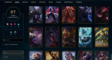 CONTA DE LOL, GOLD 2, 87 SKINS