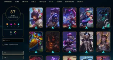 CONTA DE LOL, GOLD 2, 87 SKINS