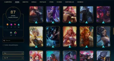 CONTA DE LOL, GOLD 2, 87 SKINS