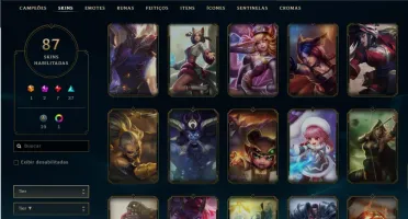 CONTA DE LOL, GOLD 2, 87 SKINS