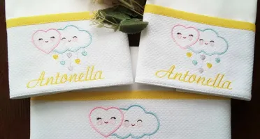 Kit com 2 Fraldas de Boca e 1 Fralda Manta