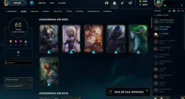 Conta de League of Legends criada em 2013 (raridade)
