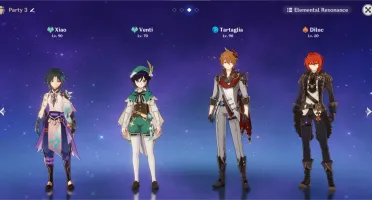 Genshin Impact AR 53, Xiao, Venti, Tartaglia, Homa Staff e+