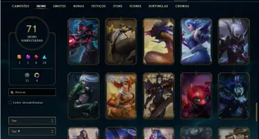 Conta ouro 4 com 105 Champs e 71 Skins + 1 Fragmento