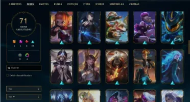 Conta ouro 4 com 105 Champs e 71 Skins + 1 Fragmento