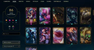 Conta Lol Platina IV + Todos os campeões + 85 skins