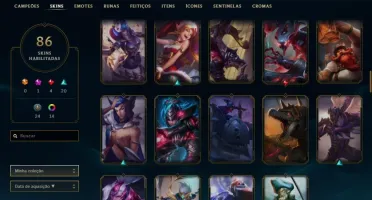 Conta Lol Platina IV + Todos os campeões + 85 skins