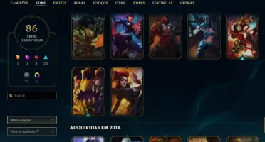 Conta Lol Platina IV + Todos os campeões + 85 skins