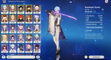 CONTA GENSHIN 9 T5, AYATO, AYAKA, VENTI+, 8 ARMAS T5 AR 43⭐✨