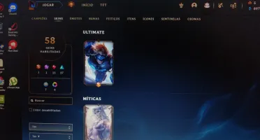 Conta LoL com várias skins lendárias