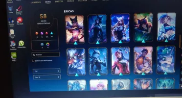 Conta LoL com várias skins lendárias