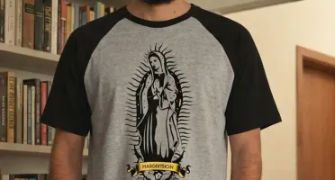 Camiseta Raglan Cinza Guadalupe