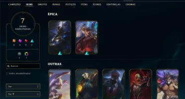Platina 3 com 45 Champs e 7 Skins + 3 Vitoriosas