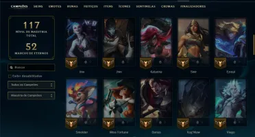 Mestre com 75 Champs e 10 Skins ( 70 PDL )