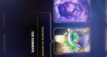 Conta LoL raríssima com três skins raras do beta