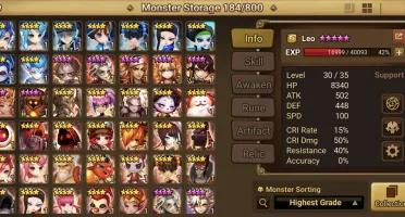 Summoners War Global com SatoruGoju Light SW e Zerath