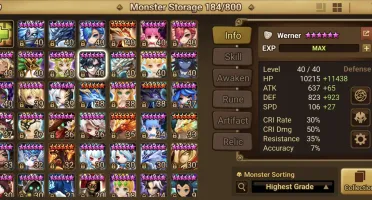 Summoners War Global com SatoruGoju Light SW e Zerath