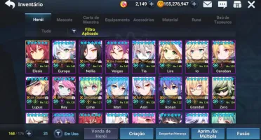 CONTA END GAME - GC Mobile - Full personagens