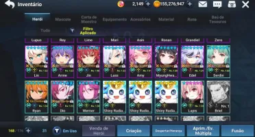 CONTA END GAME - GC Mobile - Full personagens