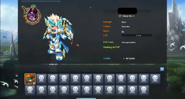 Conta do Grand Chase Classic Personagem Ryan LEV 85