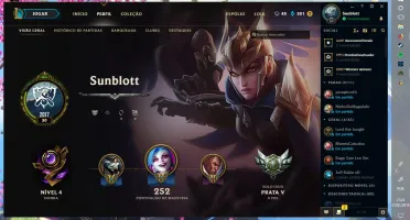 conta do lol com 99 skins