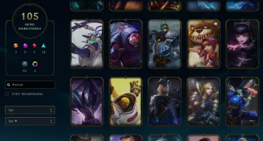 Conta League of Legends 111 Campeões, 105 Skins