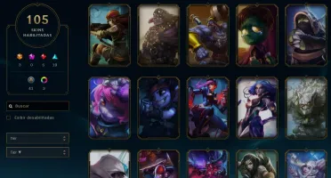 Conta League of Legends 111 Campeões, 105 Skins