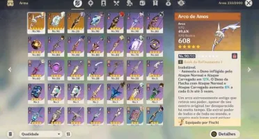 Genshin Impact Ar55 Zhong, Diluc, Mina, QiQi é muito mais !
