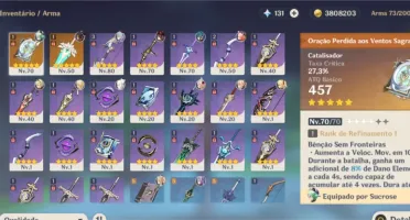 Ganyu + Hutao + Jean + Keqing +2 armas t5