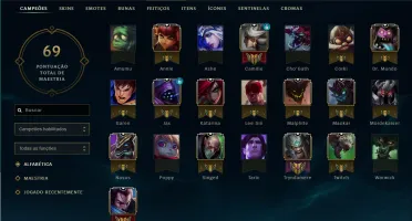 CONTA LOL PLATINA 3 (FULL SMURF)