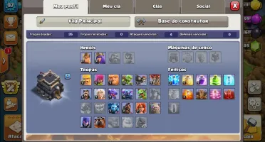 Clash of Clans Cv9 c/ 7911 gemas e Disponível Troca de Nome