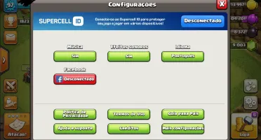 Clash of Clans Cv9 c/ 7911 gemas e Disponível Troca de Nome