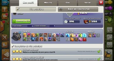 3 contas Clash of clans