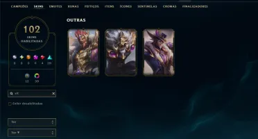 Bronze 2 com 135 Champs e 102 Skins ( Mais de 100 Jogos )