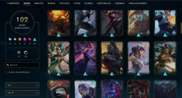 Bronze 2 com 135 Champs e 102 Skins ( Mais de 100 Jogos )