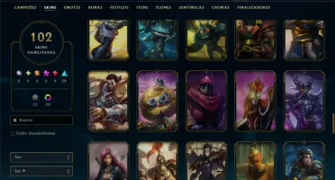 Bronze 2 com 135 Champs e 102 Skins ( Mais de 100 Jogos )