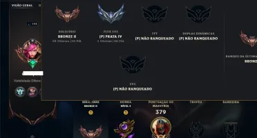 Bronze 2 com 135 Champs e 102 Skins ( Mais de 100 Jogos )