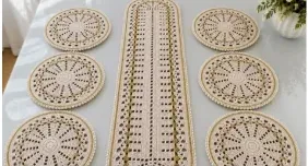 Kit mesa posta Branco e dourado