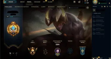 CONTA LOL - LEVEL 190, 110 SKINS (MUITAS RARAS).