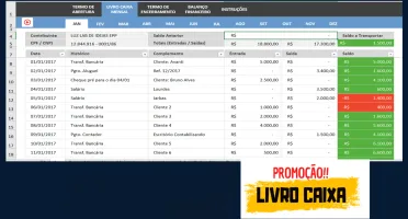 Planilha Livro Caixa Modelo Editável