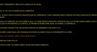 VAI PERDER ESTA CONTA? 10 ANOS DE CONTA. FAÇA OFERTA