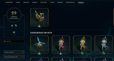 CONTA LVL 161/ TODOS OS CHAMPS / VÁRIAS SKINS