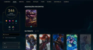 CONTA LVL 161/ TODOS OS CHAMPS / VÁRIAS SKINS